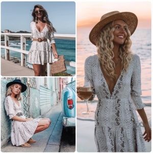 Kivari Zanzibar White Snake Dress S